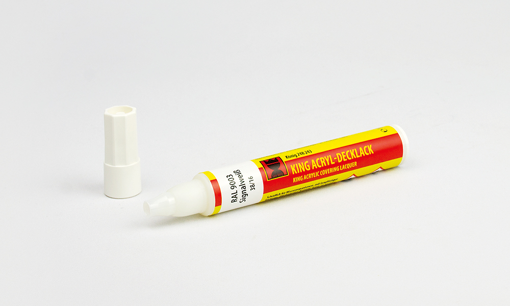 CleHo_248243_King_Acryl-Decklack_1000x600 KING Kartusche, 17ml - Acryl Decklack (RAL-Farbe nach Wahl)
